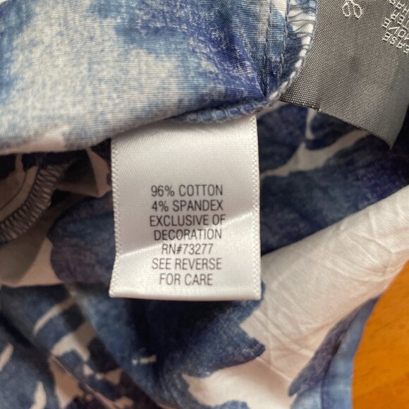 Size XL Simply Vera by Vera Wang blue white sleeveless dress - Picture 11 of 13